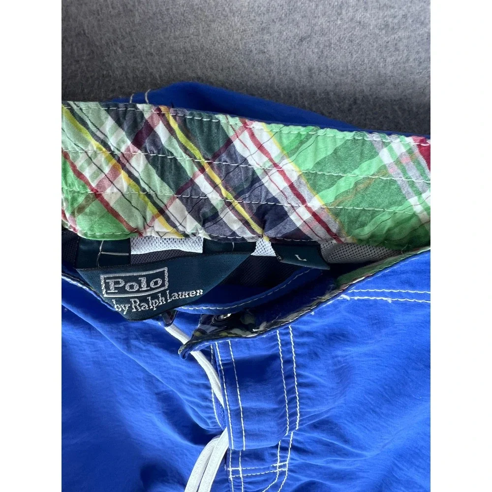 Polo Ralph Lauren Mens Royal Blue Board Shorts Swim Trunks Cargo Pocket‎ Size L